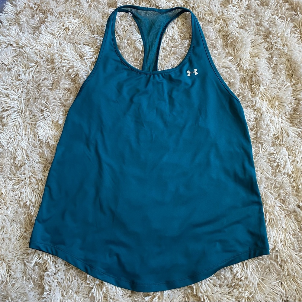 Under Armour Teal Mesh Racerback Tank Top